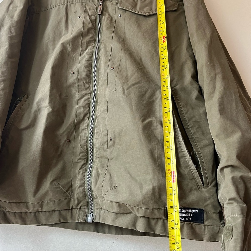 Burton Snowboards Men’s Olive Green Zip Jacket Size Large – Repair Project - Picture 7 of 13